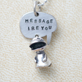 メッセージ入れよう　吹き出しモチーフの銀製ペンダント　シルバーアクセサリー