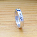 ベビーリング　誕生石入りの銀製リング　指輪の内側にはサービン刻印とお好きな刻印が入ります