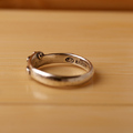 チンアナゴリング目は二つ　指輪の内側にsaabinマーク　銀製の指輪