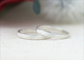 シルバー製・顔つきのご結婚指輪