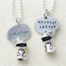 吹き出しペンダント　ユーモアモチーフの銀製ペンダント