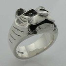 トラリング・ヒョウリング　動物モチーフの銀製の指輪